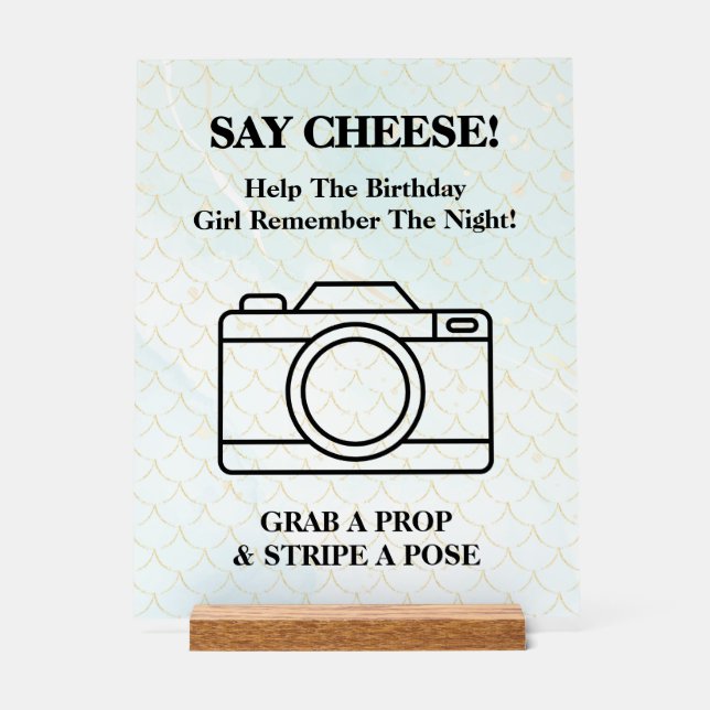 Señal Acrílica Under The Sea Mermaid Selfie Acrylic Sign (Anverso)