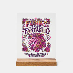 Señal Acrílica Unicornio Divertido y Fantástico Diseño Elegante Z