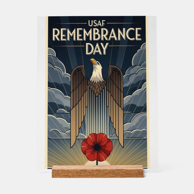 Señal Acrílica USAF Art Deco (Anverso)