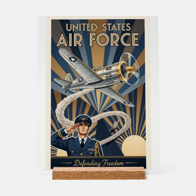 Señal Acrílica USAF Art Deco (Anverso)