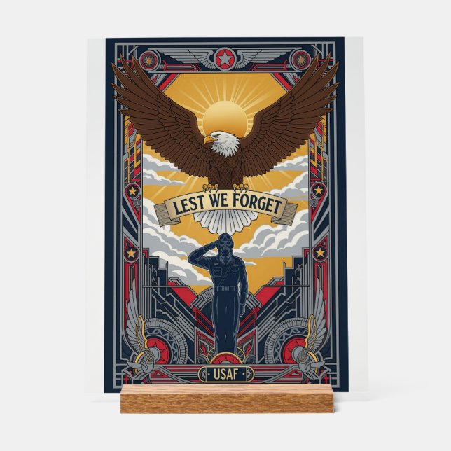 Señal Acrílica USAF Art Deco (Anverso)