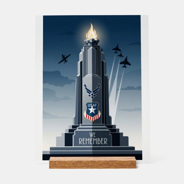 Señal Acrílica USAF Art Deco (Anverso)
