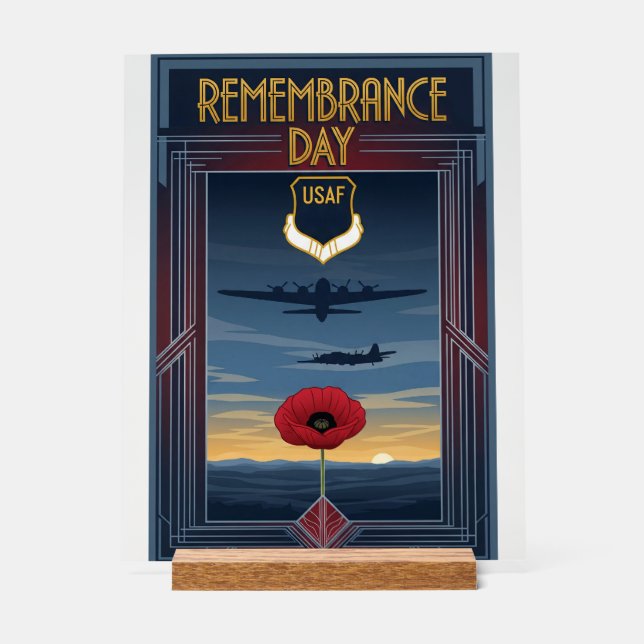 Señal Acrílica USAF Art Deco (Anverso)