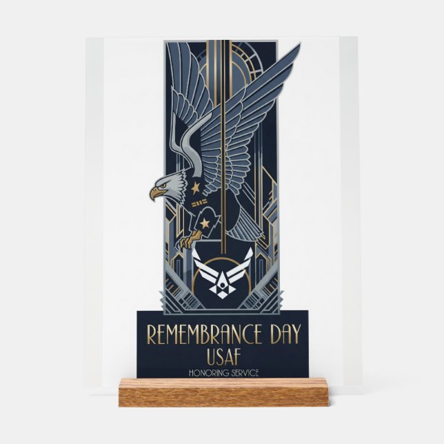 Señal Acrílica USAF Art Deco (Anverso)