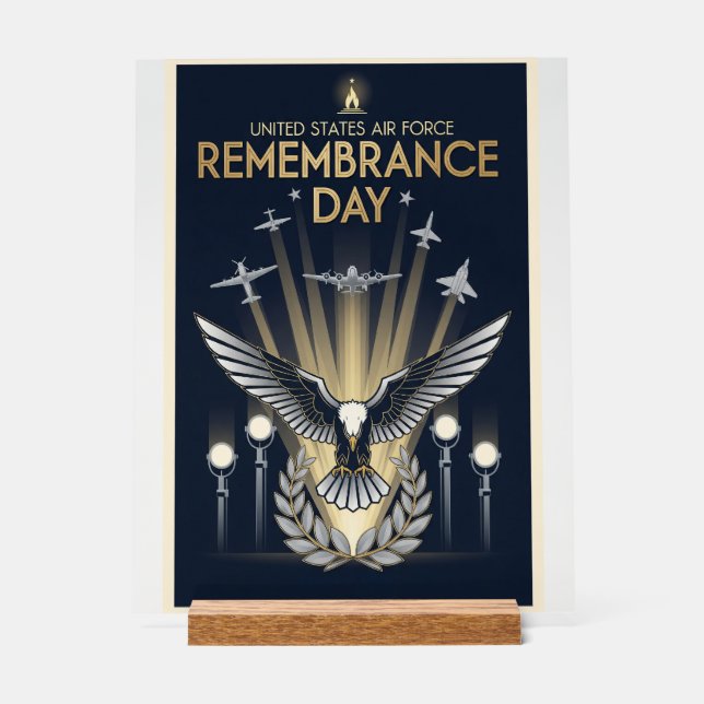 Señal Acrílica USAF Art Deco (Anverso)