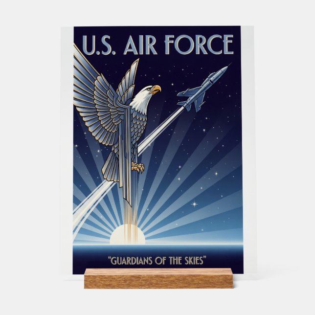 Señal Acrílica USAF Art Deco (Anverso)