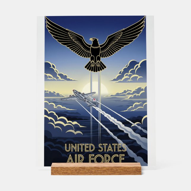 Señal Acrílica USAF Art Deco (Anverso)