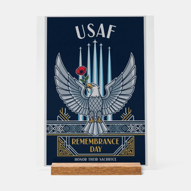 Señal Acrílica USAF Art Deco (Anverso)