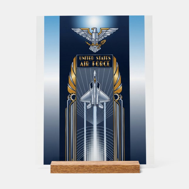 Señal Acrílica USAF Art Deco (Anverso)