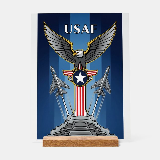 Señal Acrílica USAF Art Deco (Anverso)