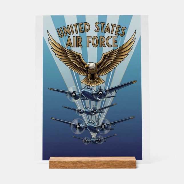 Señal Acrílica USAF Art Deco (Anverso)