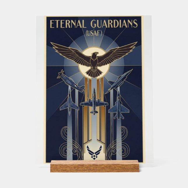 Señal Acrílica USAF Art Deco (Anverso)