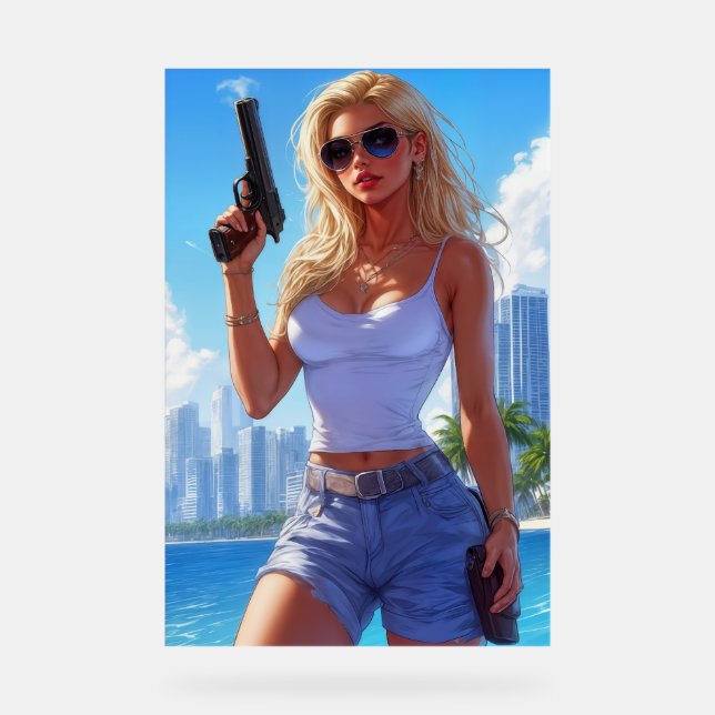 Señal Acrílica Vacation’s Over – Back from the Beach, Locked and  (Anverso)