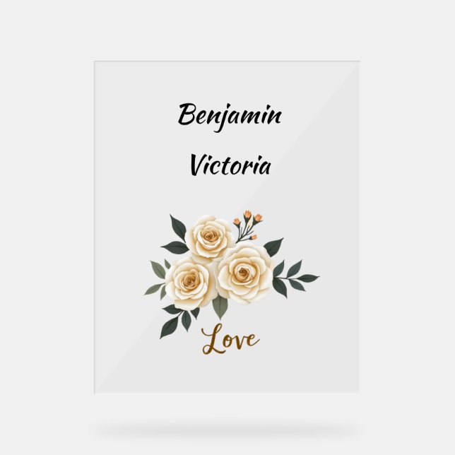 Señal Acrílica Valentín Personalizado  (Anverso)