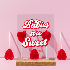 Señal Acrílica Valentine Baby Shower Favor