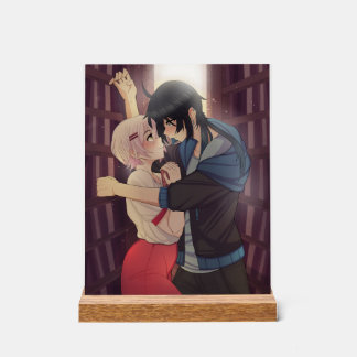 Señal Acrílica Vanitas y Jeanne Bookstore Standee