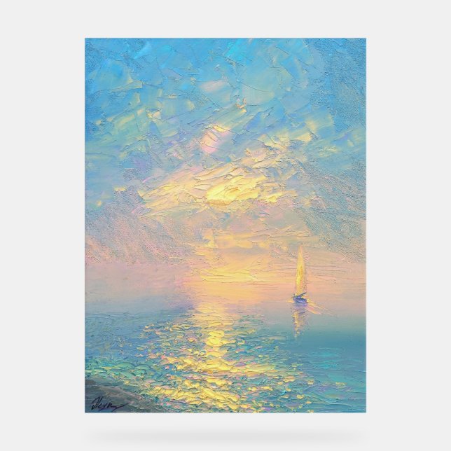 Señal Acrílica Velero al atardecer (Anverso)