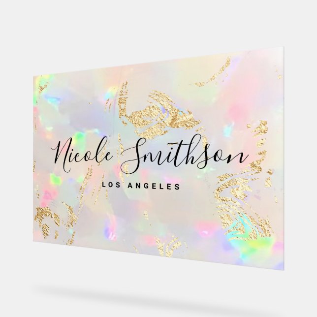 Señal Acrílica venas de Relieve metalizado falsas de fondo opal (Ángulo)