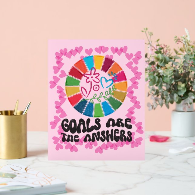 Señal Acrílica Ver Sustentable. Vivir intencionalmente. Objetivos (Boda)