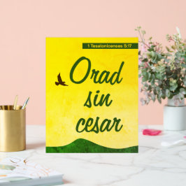 Señal Acrílica Verso de la Biblia española para seguir rezando