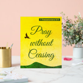 Señal Acrílica Verso de la Biblia motivacional sobre la oración