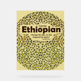 Señal Acrílica Verso de la Biblia sobre Etiopía