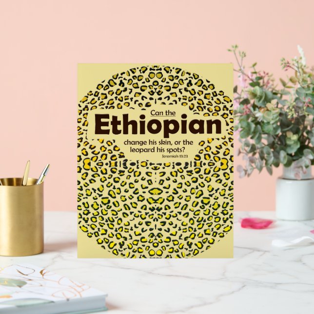 Señal Acrílica Verso de la Biblia sobre Etiopía (Boda)