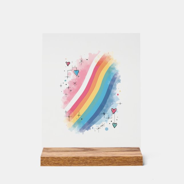 Señal Acrílica Viajes estéticos del arco iris (Anverso)