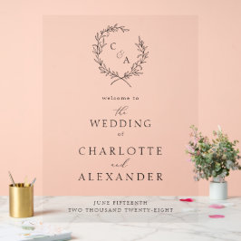 Señal Acrílica Vintage Foliage Wreath, Bella Artes