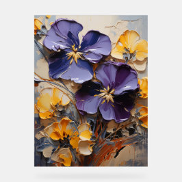 Señal Acrílica Viola - Impasto Floral