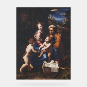 Señal Acrílica Virgen María y Niño con Juan el Bautista