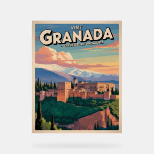Señal Acrílica Visita Granada Viaje al arte
