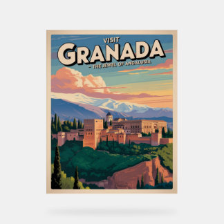Señal Acrílica Visita Granada Viaje al arte