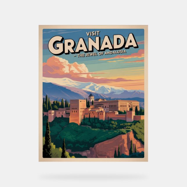 Señal Acrílica Visita Granada Viaje al arte (Anverso)