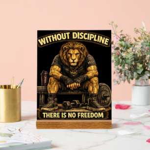 Señal Acrílica VLLC Without Discipline There Is No Freedom Gym