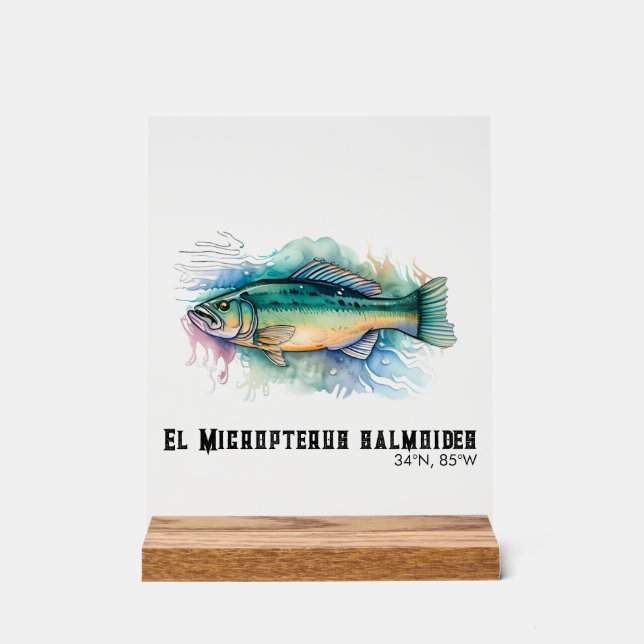 Señal Acrílica Watercolor Series: Bass (Anverso)