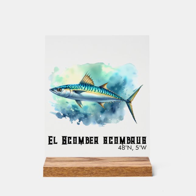 Señal Acrílica Watercolor Series: Mackerel (Anverso)