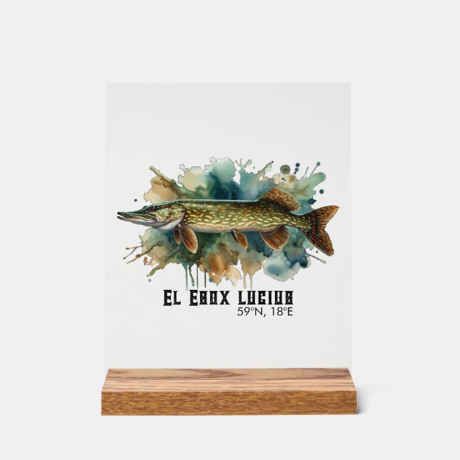 Señal Acrílica Watercolor Series: Pike (Anverso)