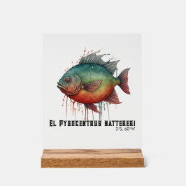 Señal Acrílica Watercolor Series: Piranha