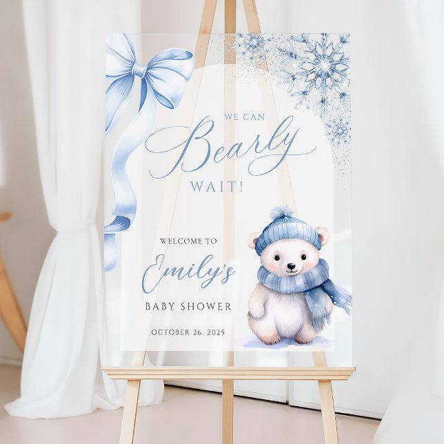 Señal Acrílica We Can Bearly Wait Acrylic Welcome Sign (Subido por el creador)