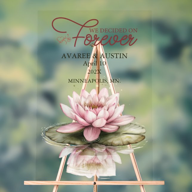 Señal Acrílica We Decided On Forever Wedding (Neutral )