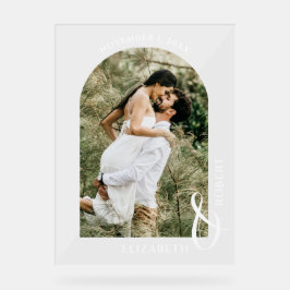 Señal Acrílica Wedding Arched Photo Welcome Sign