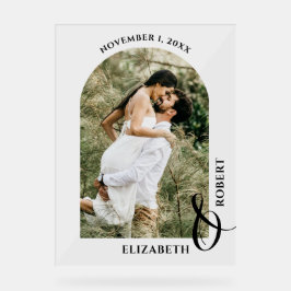 Señal Acrílica Wedding Arched Photo Welcome Sign
