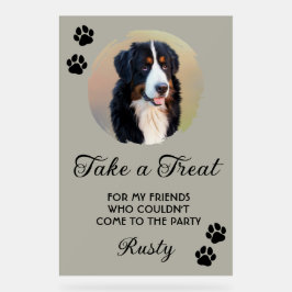 Señal Acrílica Wedding Dog Biscuit Bar with Photo