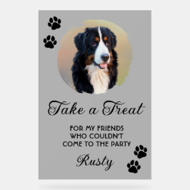 Señal Acrílica Wedding Dog Biscuit Bar with Photo