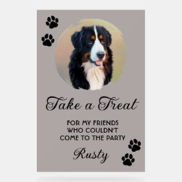 Señal Acrílica Wedding Dog Biscuit Bar with Photo