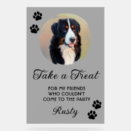 Señal Acrílica Wedding Dog Biscuit Bar with Photo