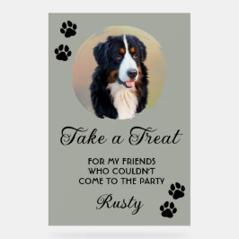 Señal Acrílica Wedding Dog Biscuit Bar with Photo