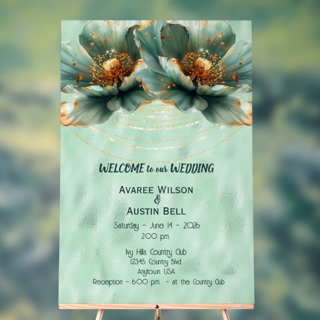 Señal Acrílica Wedding Invitation Welcome Acrylic Sign (Neutral )