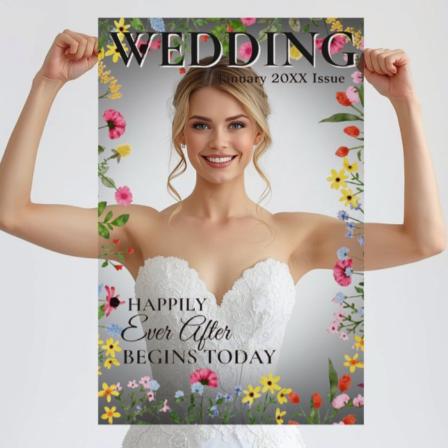 Señal Acrílica Wedding Photo Prop - Fun Magazine Cover  (Magazine Wedding Photo Prop - Custom DIY Photobooth)